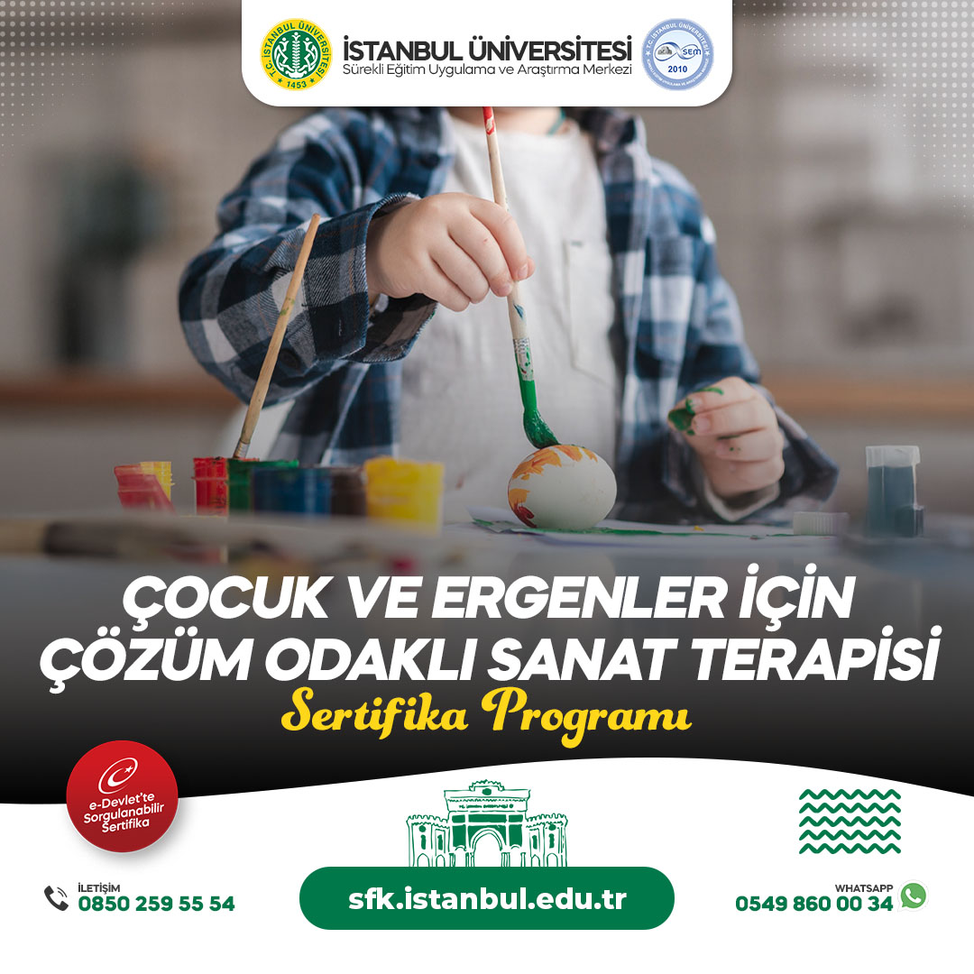 Çocuk ve Ergenler için Çözüm Odaklı Sanat Terapisi Eğitimi